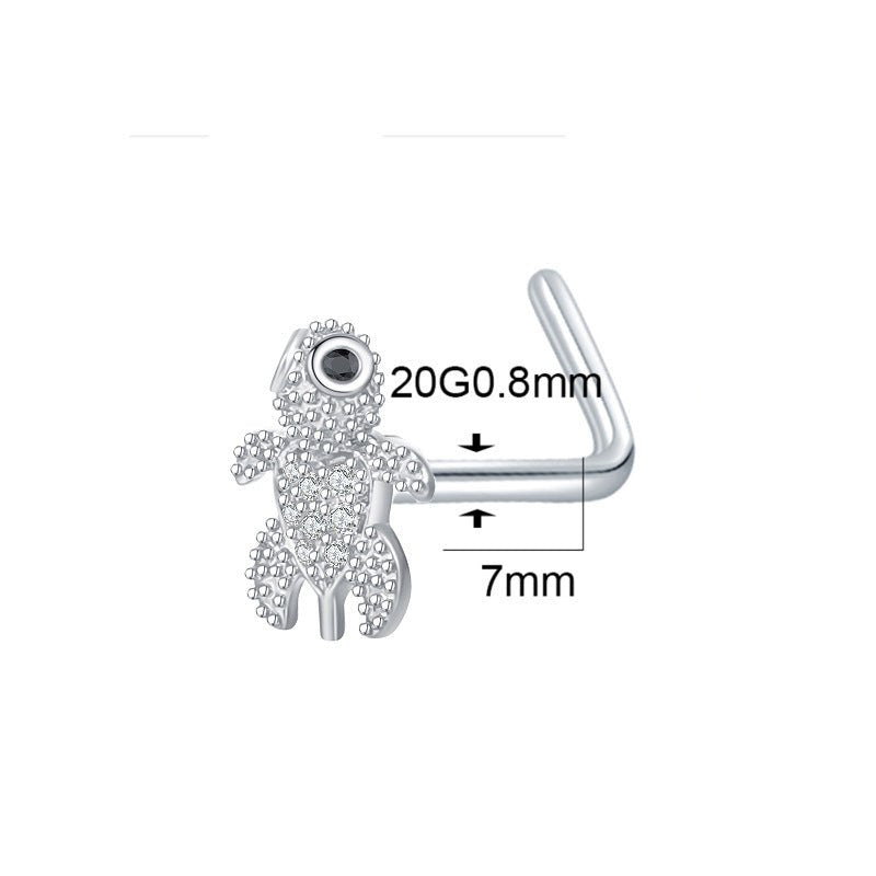 Stainless Steel Nose Stud Ornament Animal Flowers European And American $9.17 Dana Fashion Specifications: 10style Color: Gold Women's Accessories Product information: Color: 1#,2#,3#,4#,5#,6#,7#,8#,9#,10#,11#,12# Material: Stainless steel Purity: as show