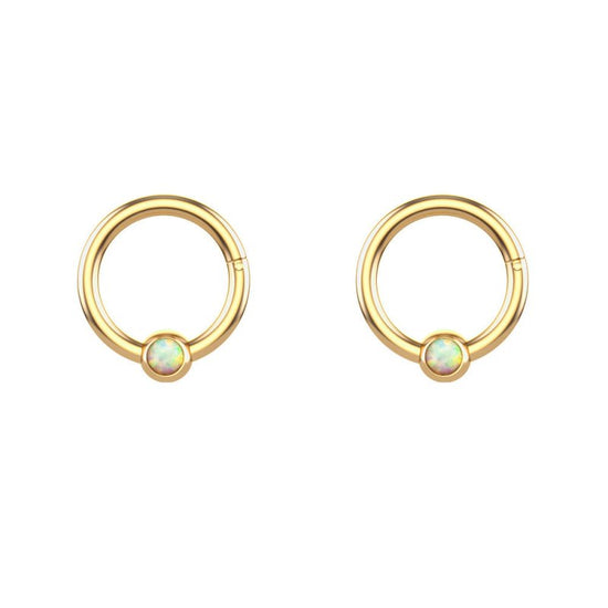 Stainless Steel Opal Nose Ring Nose Stud Stud Earrings Piercing Jewelry $12.08 Dana Fashion Color: Opal Gold Women's Accessories Product information: Color: rose gold, gold, steel Material: stainless steel, Opal Style: Simple Packing list: Nose rings * 1p