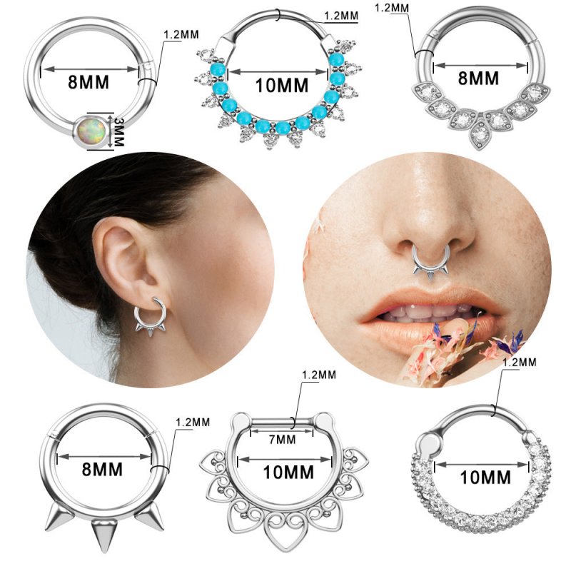 Stainless Steel Opal Nose Ring Nose Stud Stud Earrings Piercing Jewelry $12.08 Dana Fashion Color: Opal Gold Women's Accessories Product information: Color: rose gold, gold, steel Material: stainless steel, Opal Style: Simple Packing list: Nose rings * 1p