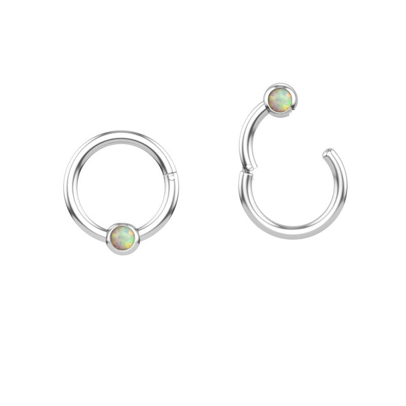 Stainless Steel Opal Nose Ring Nose Stud Stud Earrings Piercing Jewelry $11.67 Dana Fashion Color: Opal Steel Color Women's Accessories Product information: Color: rose gold, gold, steel Material: stainless steel, Opal Style: Simple Packing list: Nose rin
