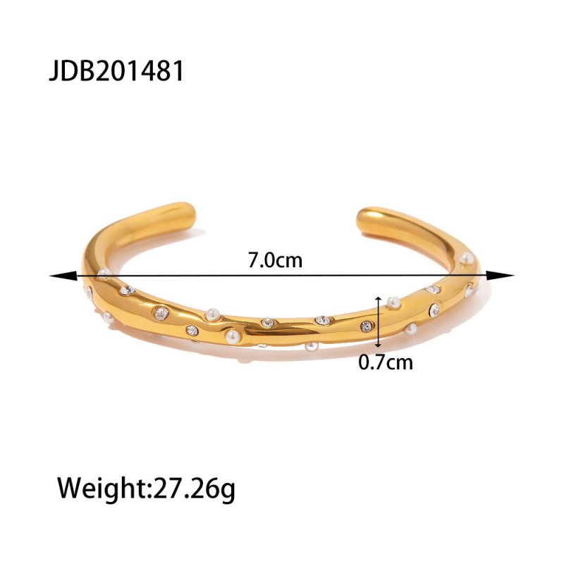 Stainless Steel Pearl Bracelet Opening Does Not Fade $25.00 Dana Fashion Color: JDB201481 Women's Accessories Product information: Color: JDB201489-PR,JDB201481,JDB201421-P,JDBW2408002 Material: Stainless steel Popular elements: round Packing list: Stainl