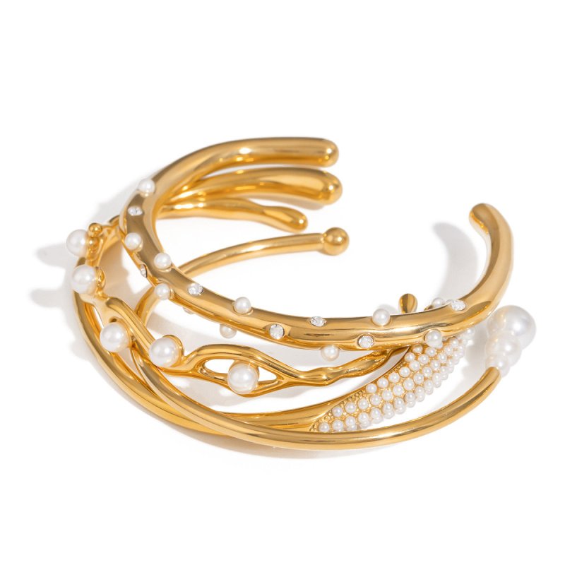 Stainless Steel Pearl Bracelet Opening Does Not Fade $25.00 Dana Fashion Color: JDB201421P Women's Accessories Product information: Color: JDB201489-PR,JDB201481,JDB201421-P,JDBW2408002 Material: Stainless steel Popular elements: round Packing list: Stain