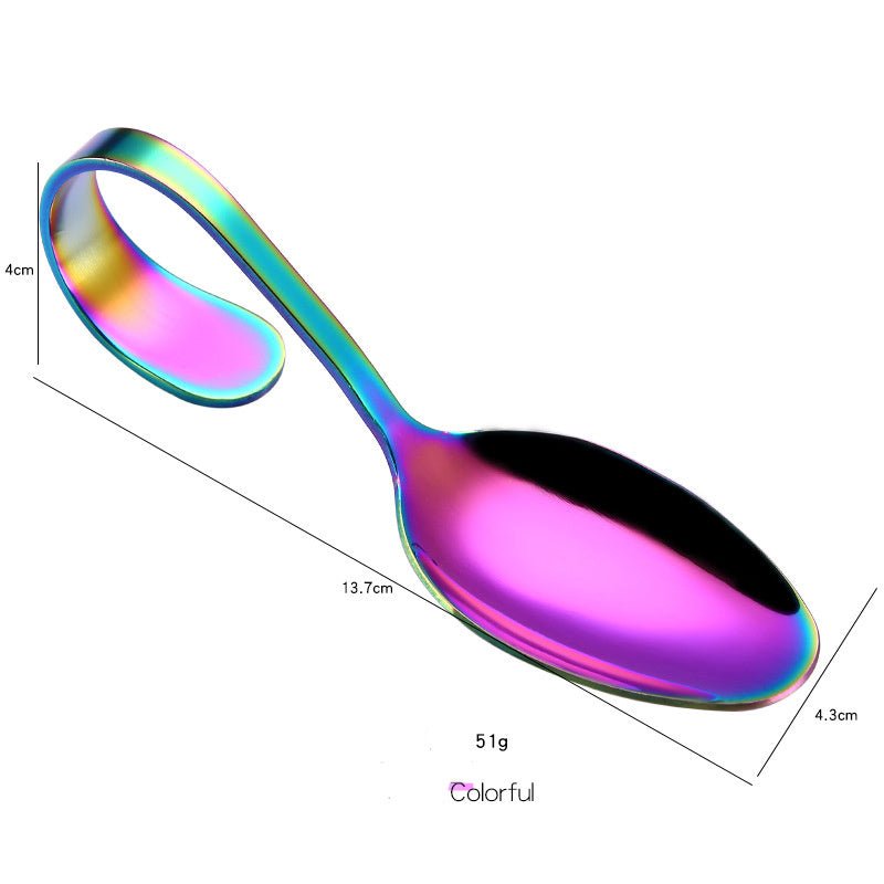 Stainless steel serving spoon cutlery $9.50 Dana Fashion Color: Color Dana's Kitchen Material: Stainless steel Applicable object: Adult Stainless steel material: 316 stainless steel Style: Western Polishing process: cloth wheel light (mirror polishing) Pr