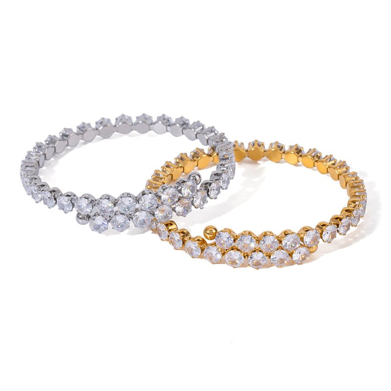 Stainless Steel White Zircon Full Zirconium Bracelet $30.00 Dana Fashion Color: JDBW2408016 Women's Accessories Product information: Treatment Process: Electroplating Color: JDBW2408016,JDBW2408016-S Material: Stainless steel Popular elements: Ring Type: