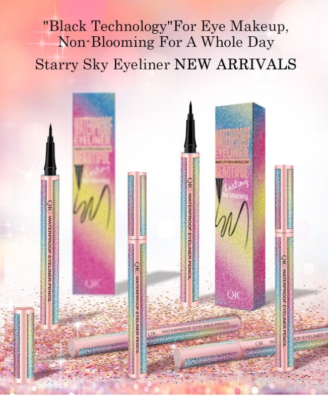 Starry Sky Eyeliner $18.66 Dana Fashion Style: Default makeup Feature: 24 Hours Long lasting water-proof and smudge-proof formula that resists sweat, tears, and water. Includes the oil share. Prevents around the eye dry. Ingredients: METHYL CELLULOSE-5% P