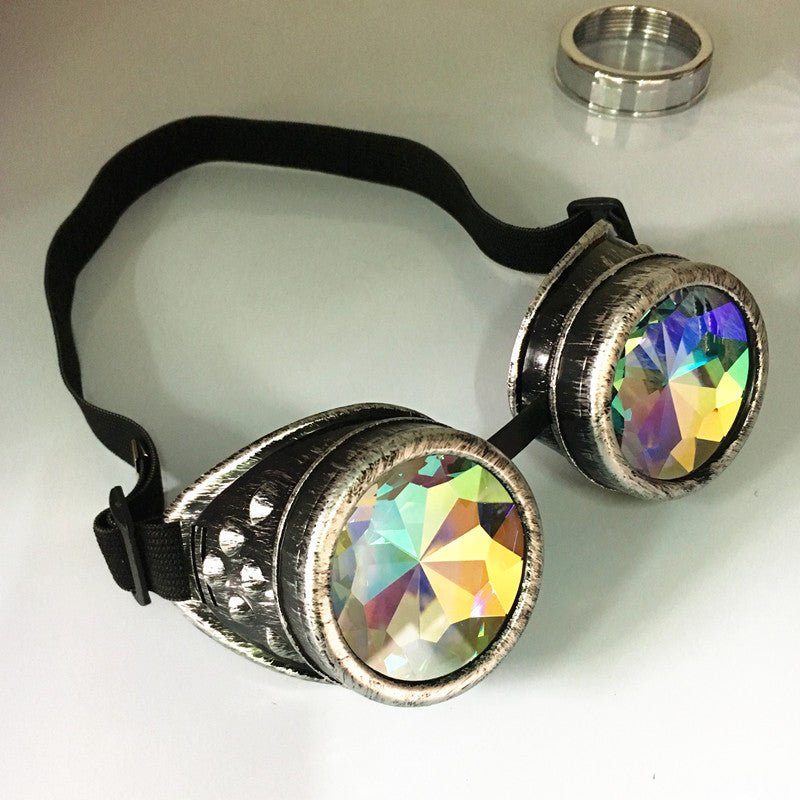Steampunk Goggles Glasses $20.00 Dana Fashion Color: Ancient silver style: A Women's Accessories Product information: * Material: ABS + crystal drill * Applicable: Adult COSPLAY props glasses or game props Clothing matching style PARTY glasses * Style: Av