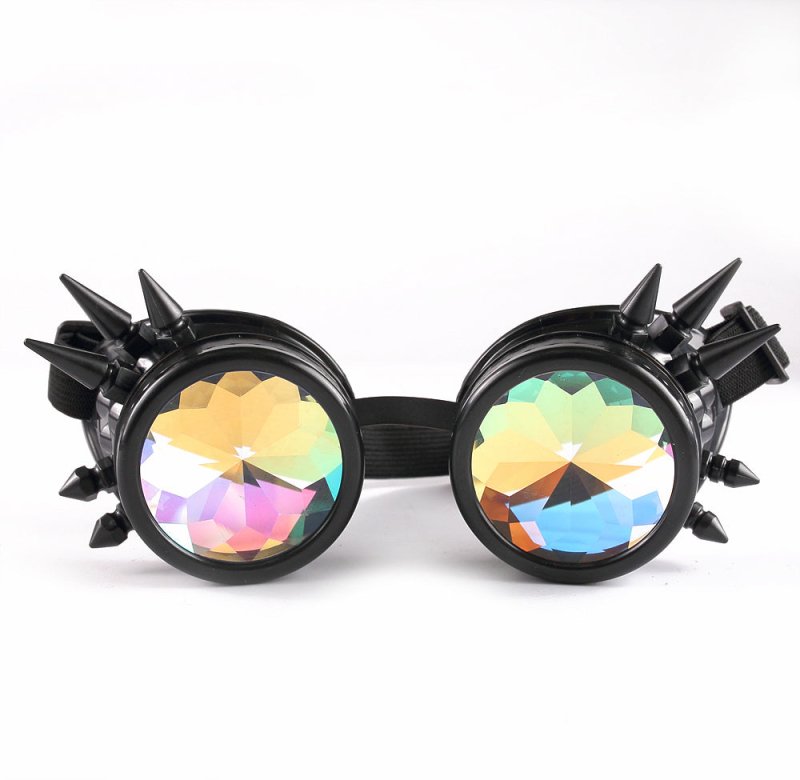 Steampunk Goggles Glasses $20.00 Dana Fashion Color: Black style: B Women's Accessories Product information: * Material: ABS + crystal drill * Applicable: Adult COSPLAY props glasses or game props Clothing matching style PARTY glasses * Style: Avant-garde