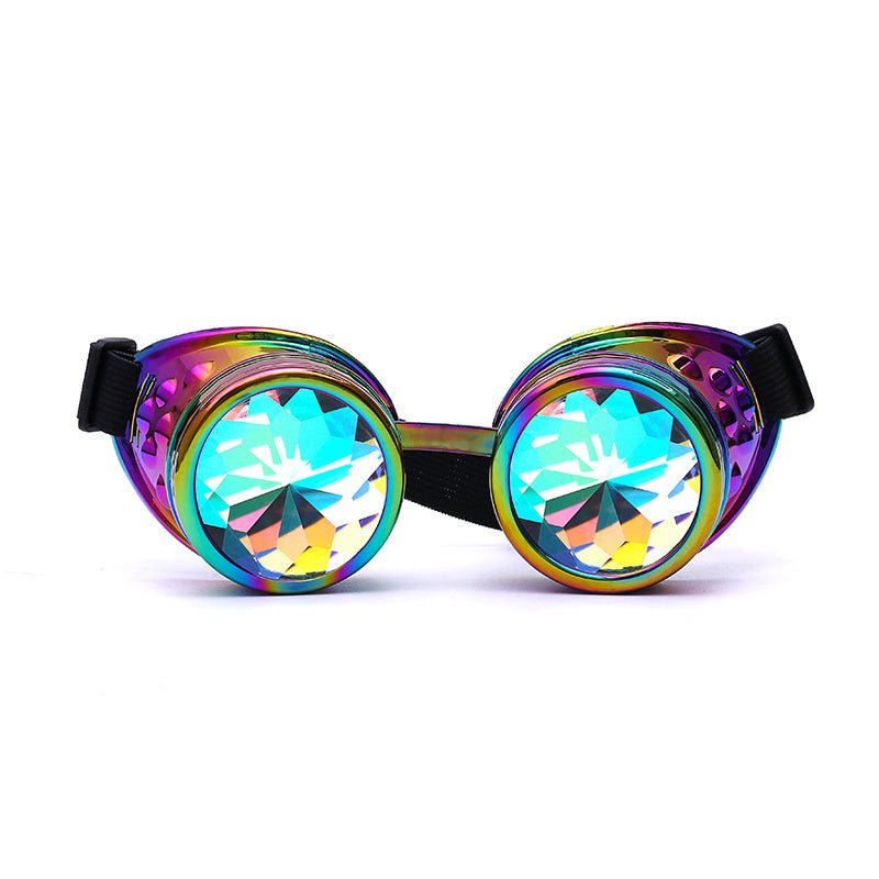 Steampunk Goggles Glasses $20.00 Dana Fashion Color: Colorful style: A Women's Accessories Product information: * Material: ABS + crystal drill * Applicable: Adult COSPLAY props glasses or game props Clothing matching style PARTY glasses * Style: Avant-ga