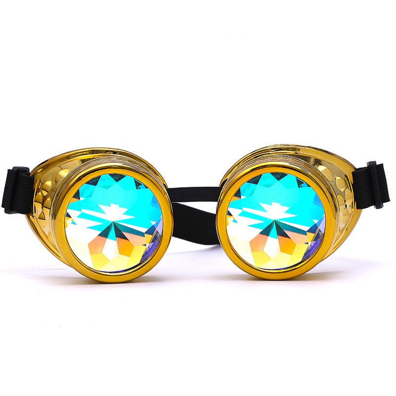 Steampunk Goggles Glasses $20.00 Dana Fashion Color: Bright gold style: A Women's Accessories Product information: * Material: ABS + crystal drill * Applicable: Adult COSPLAY props glasses or game props Clothing matching style PARTY glasses * Style: Avant