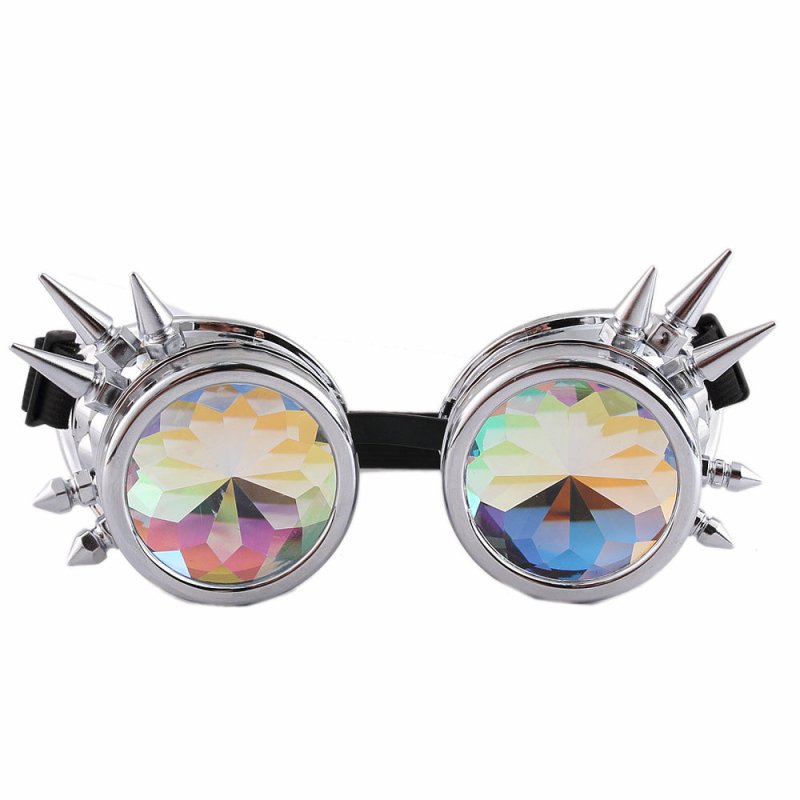 Steampunk Goggles Glasses $20.00 Dana Fashion Color: Silver style: B Women's Accessories Product information: * Material: ABS + crystal drill * Applicable: Adult COSPLAY props glasses or game props Clothing matching style PARTY glasses * Style: Avant-gard