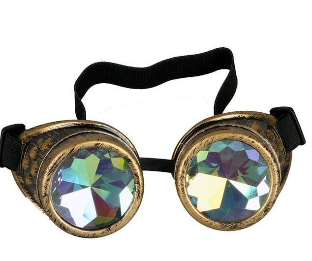 Steampunk Goggles Glasses $20.00 Dana Fashion Color: Brass style: A Women's Accessories Product information: * Material: ABS + crystal drill * Applicable: Adult COSPLAY props glasses or game props Clothing matching style PARTY glasses * Style: Avant-garde