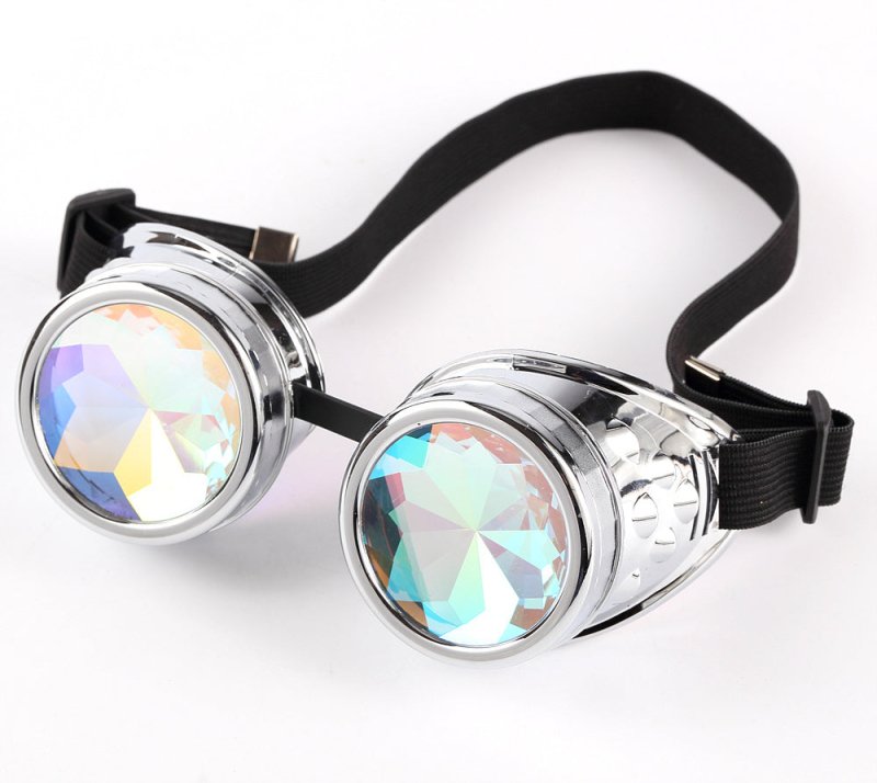 Steampunk Goggles Glasses $20.00 Dana Fashion Color: Silver style: A Women's Accessories Product information: * Material: ABS + crystal drill * Applicable: Adult COSPLAY props glasses or game props Clothing matching style PARTY glasses * Style: Avant-gard