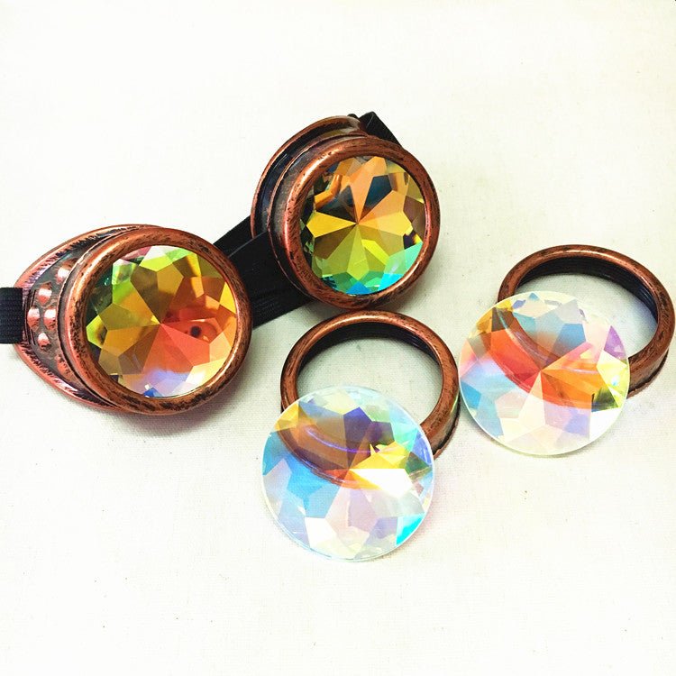 Steampunk Goggles Glasses $20.00 Dana Fashion Color: Ancient silver style: A Women's Accessories Product information: * Material: ABS + crystal drill * Applicable: Adult COSPLAY props glasses or game props Clothing matching style PARTY glasses * Style: Av