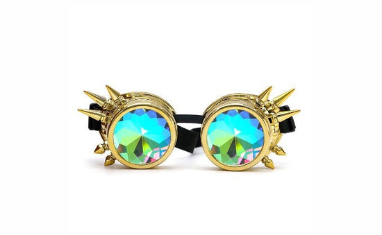 Steampunk Goggles Glasses $20.00 Dana Fashion Color: Bright gold style: B Women's Accessories Product information: * Material: ABS + crystal drill * Applicable: Adult COSPLAY props glasses or game props Clothing matching style PARTY glasses * Style: Avant