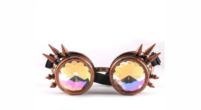 Steampunk Goggles Glasses $20.00 Dana Fashion Color: Red copper style: B Women's Accessories Product information: * Material: ABS + crystal drill * Applicable: Adult COSPLAY props glasses or game props Clothing matching style PARTY glasses * Style: Avant-