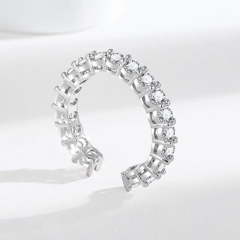 Sterling Silver Egg-shaped Stackable Ring Starry Ring For Women $14.47 Dana Fashion Color: White Gold Color Women's Accessories Product information: Type: Ring Treatment Process: inlaid zircon Color: white gold Applicable population: Female Material: Copp
