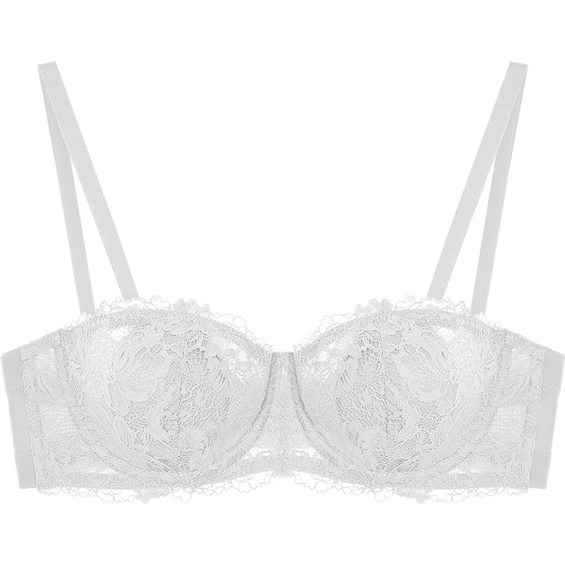 Strapless Underwear Women Gather Non-slip $79.99 Dana Fashion style: C Size: L Women's clothing Product information: Pattern: plant flowers Color classification: A: light brown [single bra] B: light brown [bra + panties] C: beige [single bra] D: beige [br