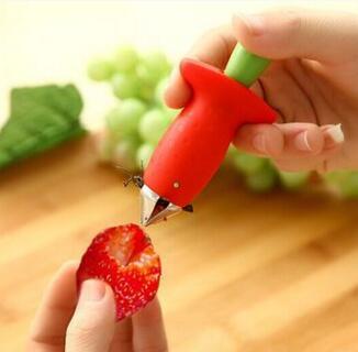 Strawberry Huller Creative Fruit Leaf Remover Kitchen Gadget $10.03 Dana Fashion default: default Dana's Kitchen Overview: 1. Press the button and extend the claw in front of hull strawberries and core other soft fruits and vegetables. 2. Get kids involve