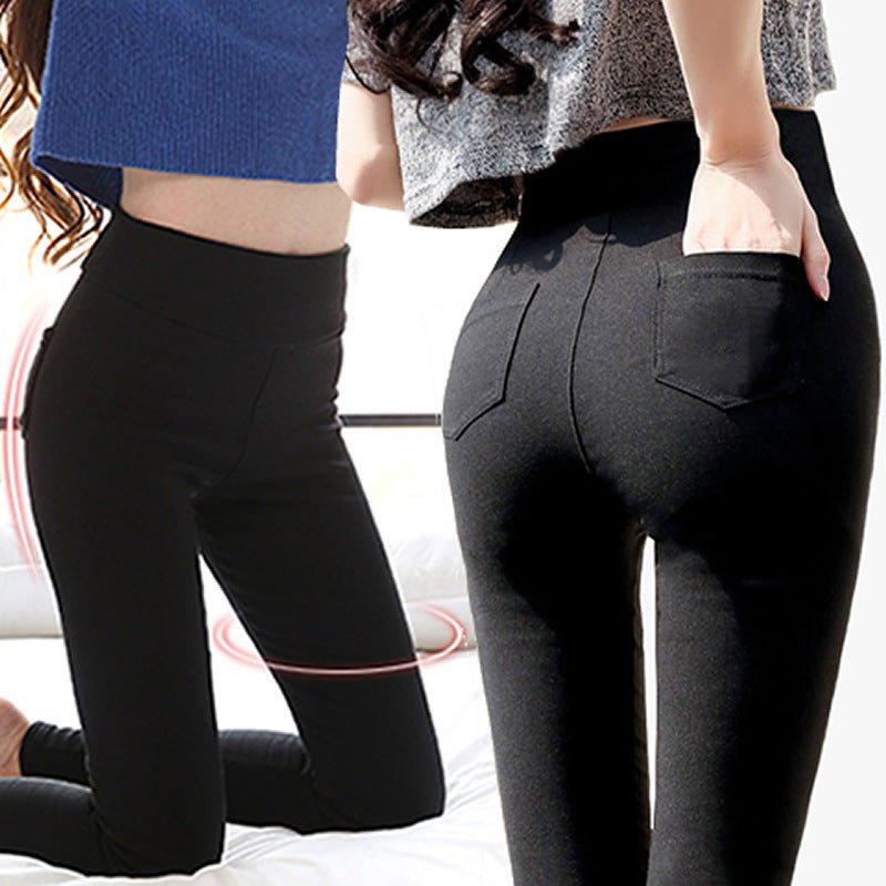 Stretch Spring And Autumn Leggings Casual Back Pocket Pencil Pants $18.99 Dana Fashion Color: Black Size: 2XL Women's clothing Product information: Color: Black Main fabric composition: Polyester Fiber Pants length: trousers Waist type: high waist Size: S