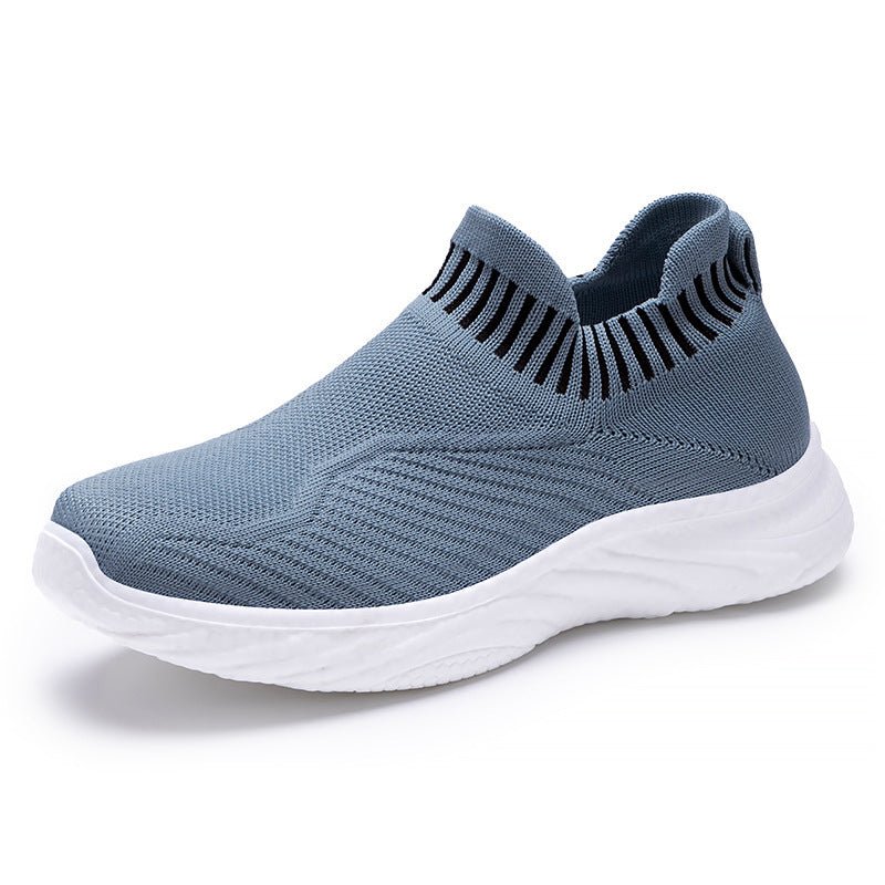 Striped Flat Sneakers Fashion Lightweight Breathable Socks Flats Shoes For Women Slip On Sports Shoes $31.68 Dana Fashion Color: Blue Size: Size36 Women's shoes Product information: Style: Casual Inner material: cloth Suitable season: Summer, spring, autu