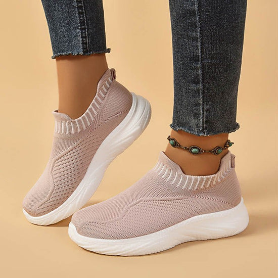 Striped Flat Sneakers Fashion Lightweight Breathable Socks Flats Shoes For Women Slip On Sports Shoes $31.68 Dana Fashion Color: Black Size: Size36 Women's shoes Product information: Style: Casual Inner material: cloth Suitable season: Summer, spring, aut