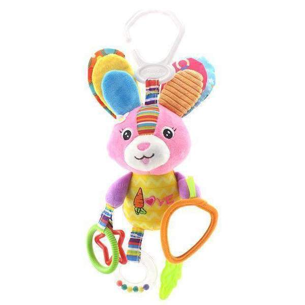 Stroller Hanging Toys $21.37 Dana Fashion Color: Rabbit Toys & Hobbies Material: Polyester Fibers Product Filling： PP Cotton Dimensions: Bird :20 x 27 x 8 cm Bunny :11 x 32 x 8 cm Duckling: 14 x 26 x 9 cm Butterfly :19 x 24 x 7 cm