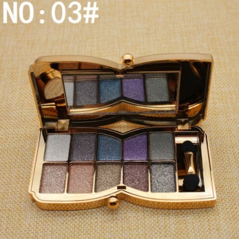 Student Girl Latin Dance Glitter Eyeshadow Box $36.61 Dana Fashion Color: 03Diamond Eyeshadow makeup Specification: 01: 12 color matching Pearlescent vs matte, play with tide eye makeup 02: Fine powder Skin-friendly and natural, not easy to fly 03: Full c
