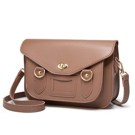 Student Korean Style College Style Cambridge Satchel Temperament $44.99 Dana Fashion Color: Black Women's Bags Product information: Lining texture: Polyester Applicable scenarios: Daily matching Color: Black, Brown Outer bag type: Sandwich pocket Hardness