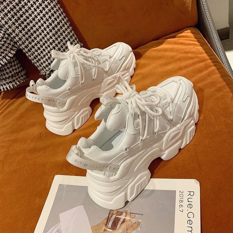 Stylish Height Increasing Trendy Sports Casual Shoes $60.50 Dana Fashion Color: Beige Size: 35 Women's shoes Product information: [Name]: women's fashion shoes [Color]: black/beige/khaki [Eye height]: about 5CM [Business crystal size]: 35-40 [Sole materia