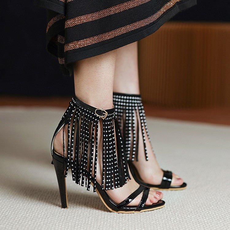 Su High Heels Sandals Women's Shoes $55.97 Dana Fashion Color: Black Size: 32 Women's shoes Product information: Toe holder shape: round head Color: black, white, blue Shoe Upper material: Matte Size: 45,33,34,35,36,37,38,39,40,41,42,43,44,46,32,47,48,49,