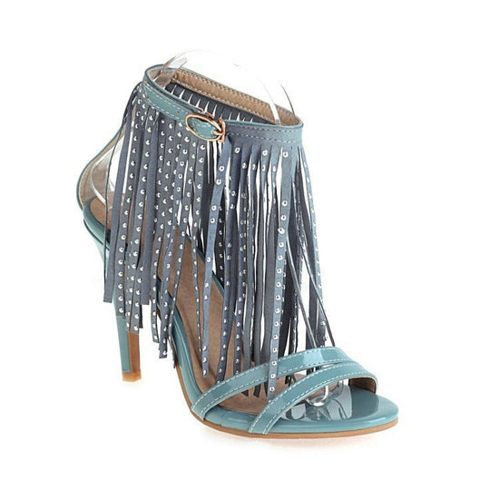 Su High Heels Sandals Women's Shoes $55.97 Dana Fashion Color: Blue Size: 32 Women's shoes Product information: Toe holder shape: round head Color: black, white, blue Shoe Upper material: Matte Size: 45,33,34,35,36,37,38,39,40,41,42,43,44,46,32,47,48,49,5