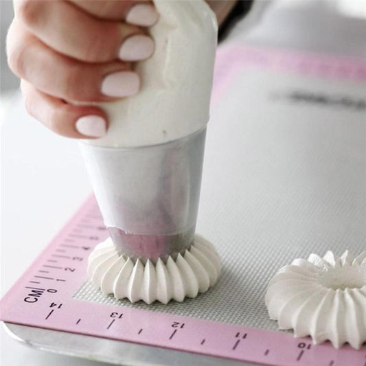 Sulta Ne Ring Cookies Mold Piping Russian Nozzles $14.50 Dana Fashion style: A style Dana's Kitchen type ：Cake Tools Material ：Stainless Steel Cake Tools Type： Dessert Decorators Model Number： Russia Nozzles Feature Eco-Friendly Size : approx 44*40*25mm/1