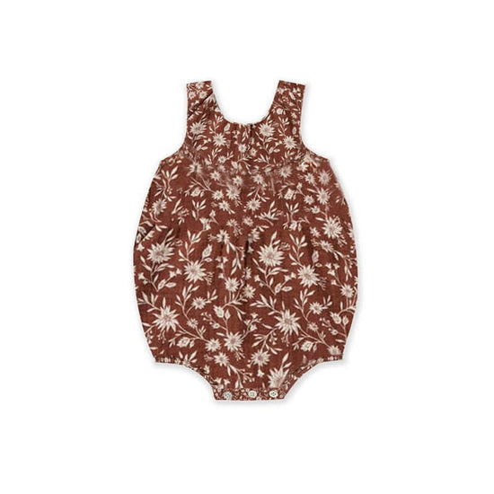 Summer Baby Rompers Cotton Breathable One-piece Nordic Style Floral Sleeveless Romper $24.50 Dana Fashion Color: Beige Leaves Suit Height: 66cm Baby Clothing Product information: Color: beige leaves, khaki flowers, dark red flowers Suitable height: 66cm,7