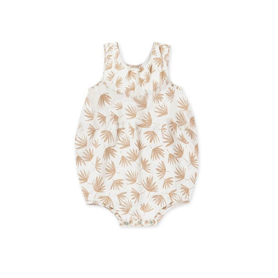 Summer Baby Rompers Cotton Breathable One-piece Nordic Style Floral Sleeveless Romper $24.50 Dana Fashion Color: Beige Leaves Suit Height: 66cm Baby Clothing Product information: Color: beige leaves, khaki flowers, dark red flowers Suitable height: 66cm,7