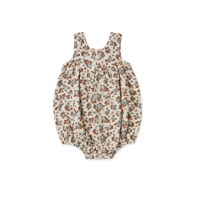 Summer Baby Rompers Cotton Breathable One-piece Nordic Style Floral Sleeveless Romper $24.50 Dana Fashion Color: Beige Leaves Suit Height: 66cm Baby Clothing Product information: Color: beige leaves, khaki flowers, dark red flowers Suitable height: 66cm,7