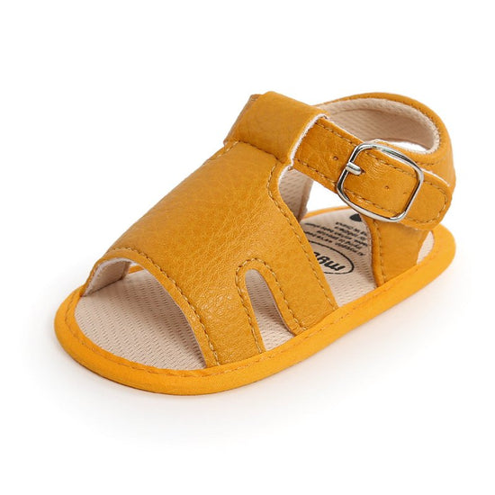 Summer Baby Shoes Baby Sandals Toddler Shoes $17.83 Dana Fashion Color: Yellow Shoe size: 11cm Baby & Mother Product Information: Product Category: Sandals Upper material: synthetic leather Function: breathable, non-slip pattern: plain Thickness: single P
