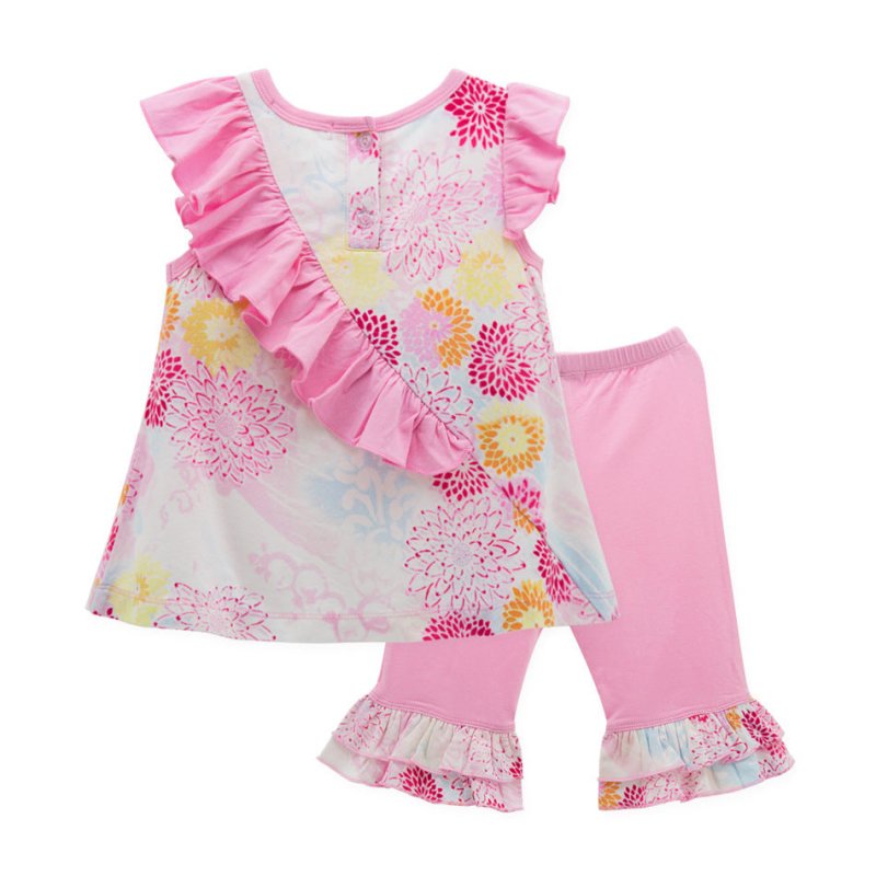Summer Children's Clothing Bamboo Fiber Baby Clothing $28.50 Dana Fashion Color: Pink Size: 2T Baby Clothing Specification: Applicable gender: female Style: European and American Suit type: pants suit Number of sets: two sets Gift box content: clothing Su