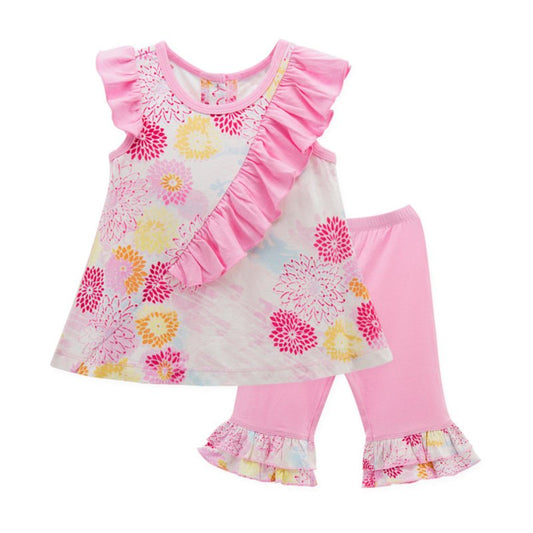 Summer Children's Clothing Bamboo Fiber Baby Clothing $28.50 Dana Fashion Color: Pink Size: 2T Baby Clothing Specification: Applicable gender: female Style: European and American Suit type: pants suit Number of sets: two sets Gift box content: clothing Su