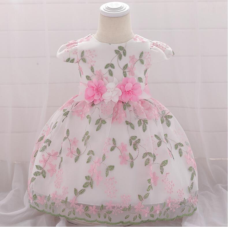 summer children's clothing new baby birthday party wedding dress skirt girls fluffy dress $28.63 Dana Fashion Color: Bean Sand Powder Height: 60cm Baby Clothing Product Category: Children's dress Suitable for ages: infants and young children (1~3 years ol
