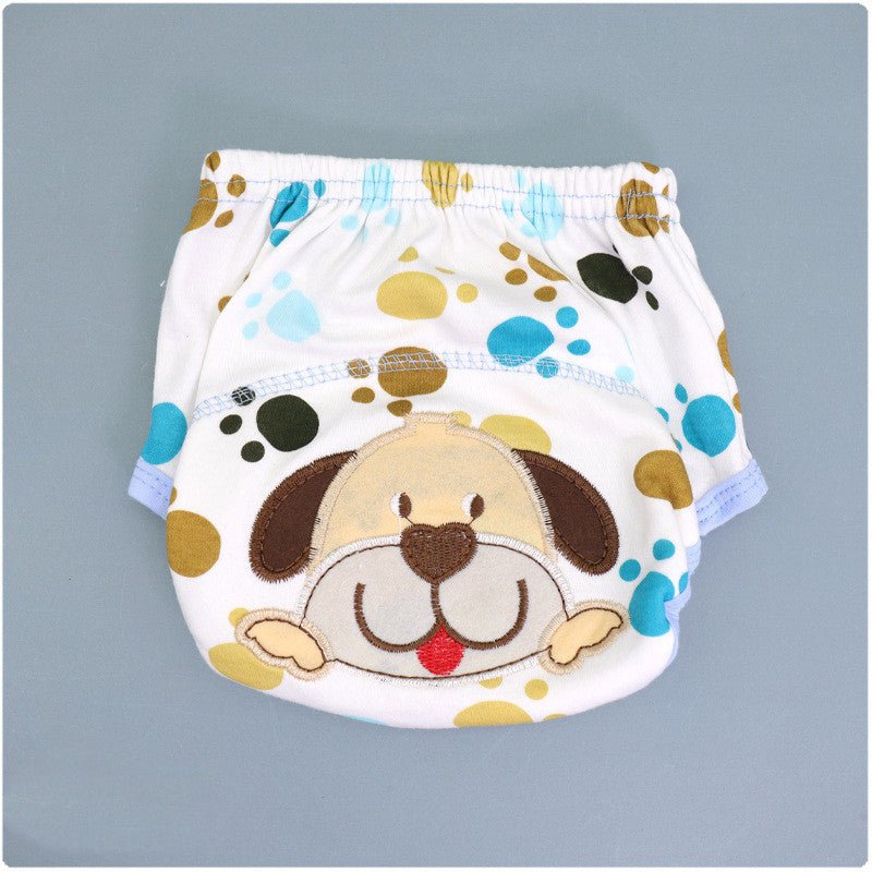 Summer Embroidered Baby Cotton Learning Pants Diaper Pocket Waterproof Training Pants Leak-Proof Breathable Bread Pants $9.59 Dana Fashion Color: Dog style: 100 yards Baby & Mother Product information: Product specifications: 80,90,100 yards. Product colo