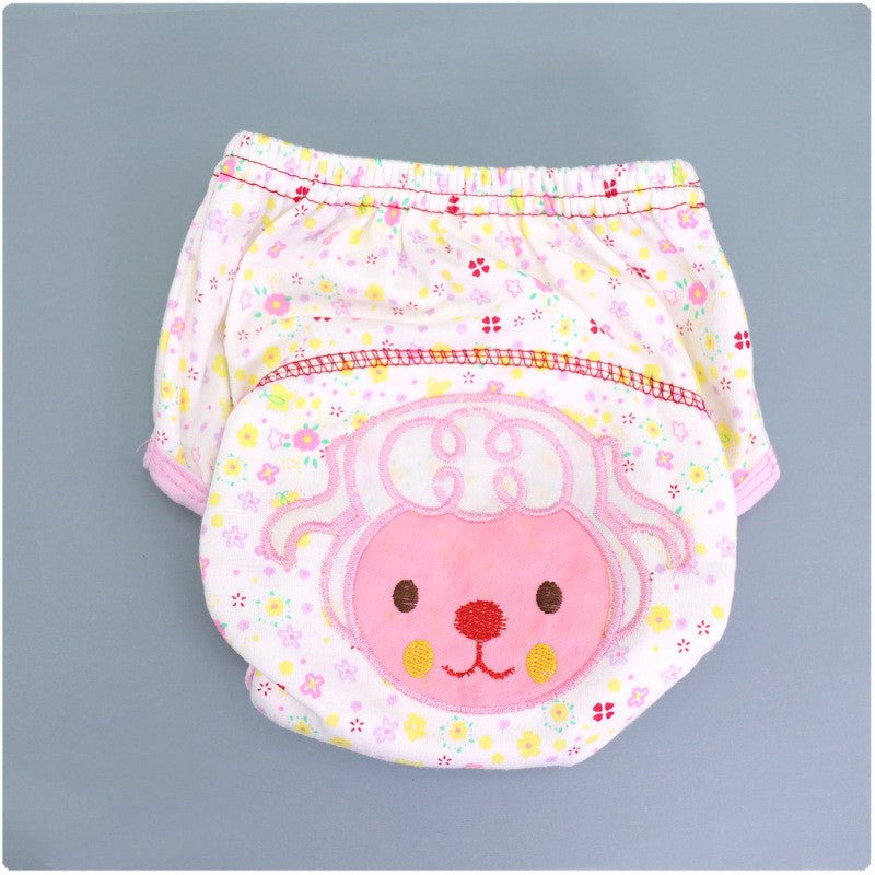 Summer Embroidered Baby Cotton Learning Pants Diaper Pocket Waterproof Training Pants Leak-Proof Breathable Bread Pants $9.42 Dana Fashion Color: Pink cat style: 80 yards Baby & Mother Product information: Product specifications: 80,90,100 yards. Product