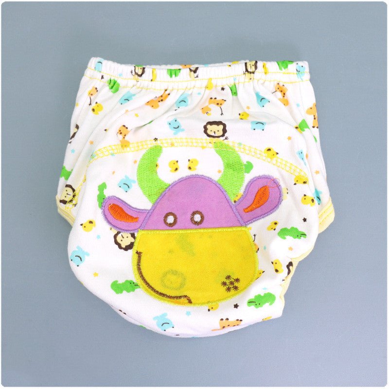 Summer Embroidered Baby Cotton Learning Pants Diaper Pocket Waterproof Training Pants Leak-Proof Breathable Bread Pants $9.59 Dana Fashion Color: Cows style: 100 yards Baby & Mother Product information: Product specifications: 80,90,100 yards. Product col