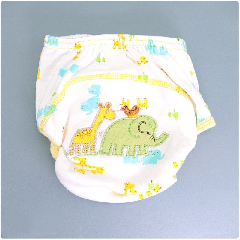 Summer Embroidered Baby Cotton Learning Pants Diaper Pocket Waterproof Training Pants Leak-Proof Breathable Bread Pants $9.59 Dana Fashion Color: Elephant style: 100 yards Baby & Mother Product information: Product specifications: 80,90,100 yards. Product