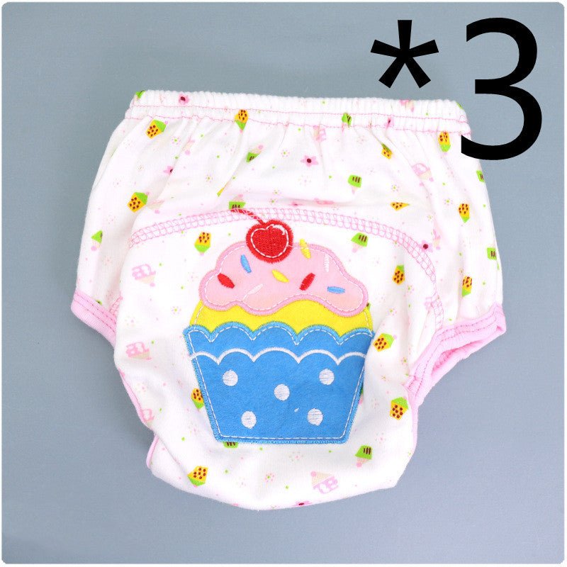 Summer Embroidered Baby Cotton Learning Pants Diaper Pocket Waterproof Training Pants Leak-Proof Breathable Bread Pants $21.01 Dana Fashion Color: 3pcs Ice cream style: 100 yards Baby & Mother Product information: Product specifications: 80,90,100 yards.