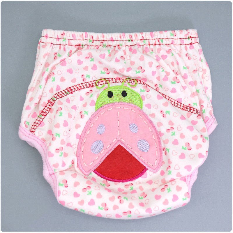 Summer Embroidered Baby Cotton Learning Pants Diaper Pocket Waterproof Training Pants Leak-Proof Breathable Bread Pants $9.59 Dana Fashion Color: Ladybug style: 100 yards Baby & Mother Product information: Product specifications: 80,90,100 yards. Product