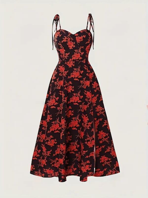 Summer Floral Off-the-shoulder Women's Dress $34.90 Dana Fashion Color: Dark Red Size: 2XL Women's clothing Product information: Material: Polyester Color： Black， Dark Red， Vibrant Blue Details: Strapless Suitable for: Adults Season: Summer Style: Elegant
