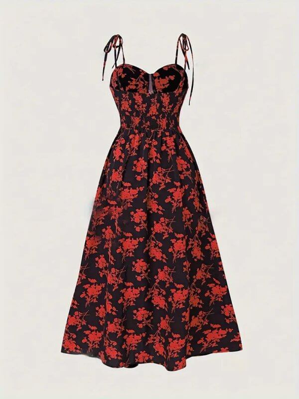 Summer Floral Off-the-shoulder Women's Dress $34.90 Dana Fashion Color: Black Size: 2XL Women's clothing Product information: Material: Polyester Color： Black， Dark Red， Vibrant Blue Details: Strapless Suitable for: Adults Season: Summer Style: Elegant Pa