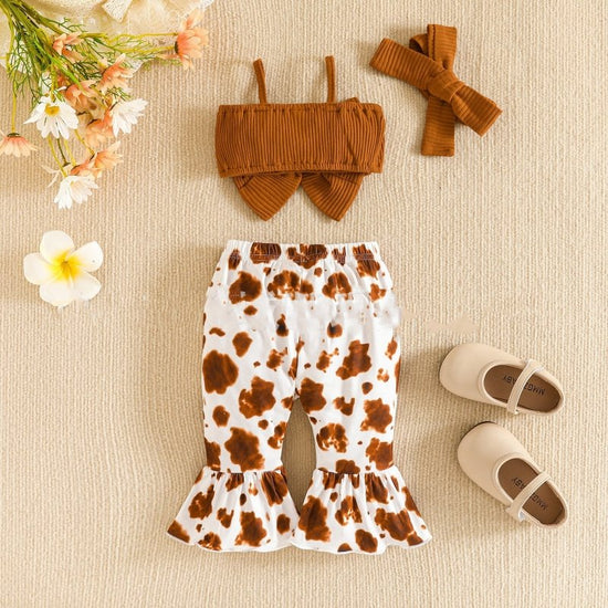 Summer New Sisters Outfit Bow Suspenders Short Top And Trousers Suit $19.65 Dana Fashion Color: Beige Suit Height: 100cm Baby Clothing Product information: Pattern: animal, solid color, flower Color: beige, light brown Suitable height: 80cm, 90cm, 100cm,
