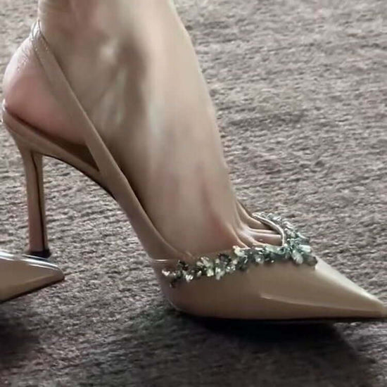 Summer One Word With Nude High Heels Pointed Rhinos Beautiful Temperament All Matching Sandals $18.19 Dana Fashion Color: Black 6CM upgrade Size: 35 Women's shoes Specifications: Upper material: PU High heel: (5cm-8cm) Sole material: PU Closing mode: foot