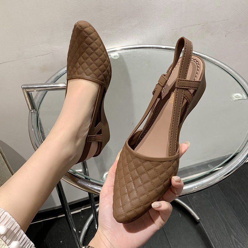 Summer Outdoor Sandals Fashion Casual Solid Color $32.45 Dana Fashion Color: Brown Size: 36 Women's shoes Product information: Pattern: solid color Color: 204-Brown, 204-khaki, 204-lavender, 204-Black Upper height: low top Heel height: flat heel Size: 36,
